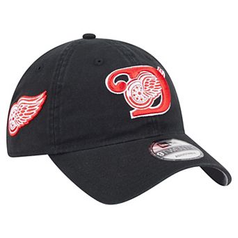 Men's New Era Black Detroit Red Wings Deceptor 9TWENTY Adjustable Hat