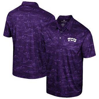 Men's Colosseum Purple TCU Horned Frogs Daly Print Polo