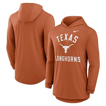 Men's Nike Texas Orange Texas Longhorns Classic Arch Tri-Blend Performance Long Sleeve Hoodie T-Shirt