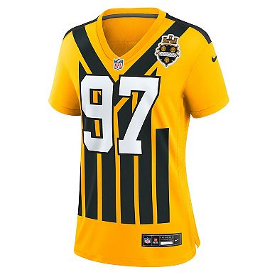 Women's Nike Cameron Heyward Gold Pittsburgh Steelers Alternate 1933 Throwback Game Jersey