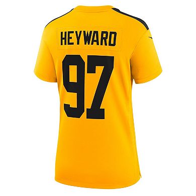 Women's Nike Cameron Heyward Gold Pittsburgh Steelers Alternate 1933 Throwback Game Jersey