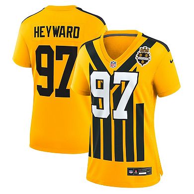 Women's Nike Cameron Heyward Gold Pittsburgh Steelers Alternate 1933 Throwback Game Jersey