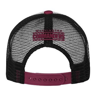 Youth White/Burgundy Washington Commanders Essentials Trucker Adjustable Hat