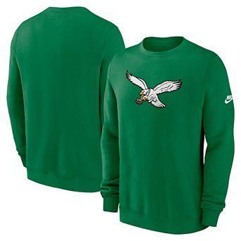 Men's Nike Kelly Green Philadelphia Eagles Swing Pass Rewind Club Pullover Sweatshirt