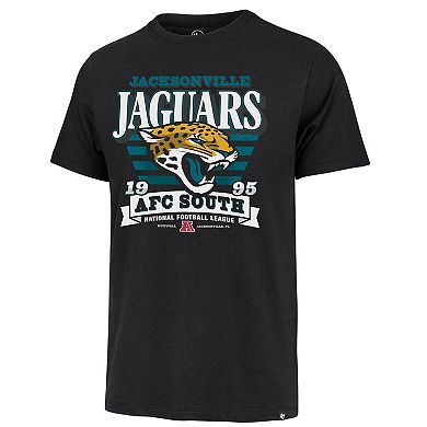Men's '47 Black Jacksonville Jaguars Stripe Splash Franklin T-Shirt