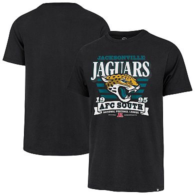 Men's '47 Black Jacksonville Jaguars Stripe Splash Franklin T-Shirt