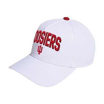 Unisex adidas White Indiana Hoosiers Locker Room A-Frame Adjustable Hat