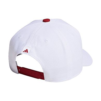 Unisex adidas White Indiana Hoosiers Locker Room A-Frame Adjustable Hat