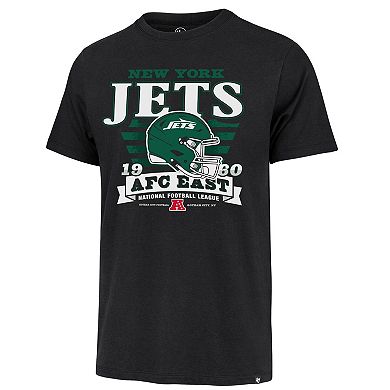 Men's '47 Black New York Jets Stripe Splash Franklin T-Shirt
