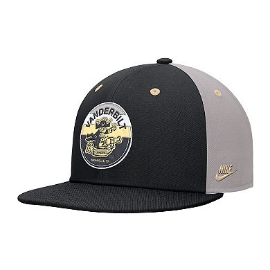 Men's Nike Black Vanderbilt Commodores Vintage Patch Snapback Hat