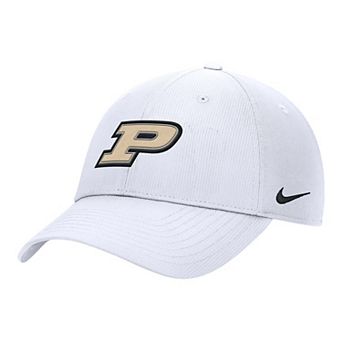 Men's Nike White Purdue Boilermakers 2025 On-Field Club Performance Adjustable Hat