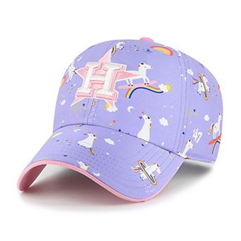 Girls Youth '47 Lavender Houston Astros Unicorn Clean Up Adjustable Hat