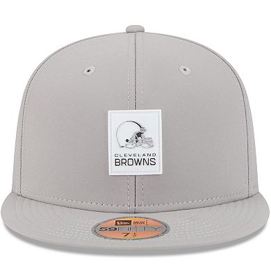 Men's New Era Gray Cleveland Browns 2025 Sideline 59FIFTY Fitted Hat
