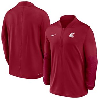 Men's Nike Crimson Washington State Cougars Dri-FIT Half-Zip Pullover