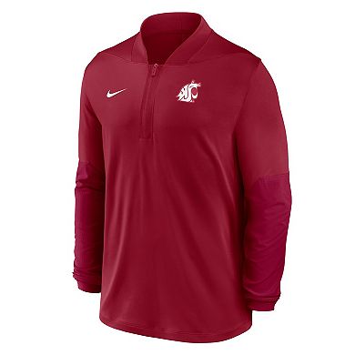 Men's Nike Crimson Washington State Cougars Dri-FIT Half-Zip Pullover