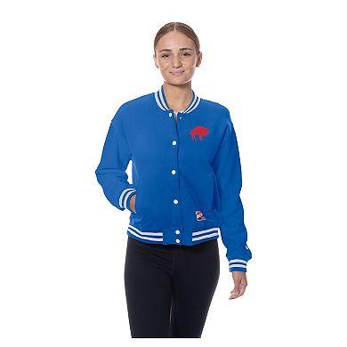 Women's New Era Royal Buffalo Bills Throwback Fleece Full-Snap Jacket