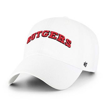 Men's '47 White Rutgers Scarlet Knights Clean Up Adjustable Hat
