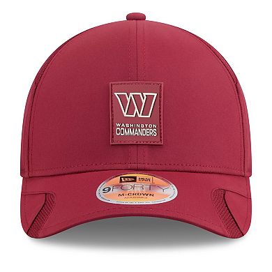 Youth New Era Burgundy Washington Commanders 2025 Sideline 9FORTY Adjustable Hat
