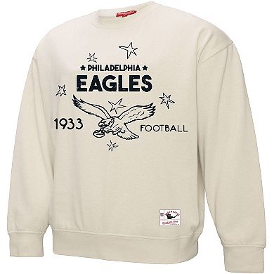 Women's Fanatics Cream Philadelphia Eagles Plus Size Shooting Star Pullover Sweatshirt