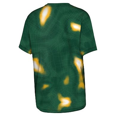 Youth Outerstuff Green Green Bay Packers End Zone Dri-Tek T-Shirt