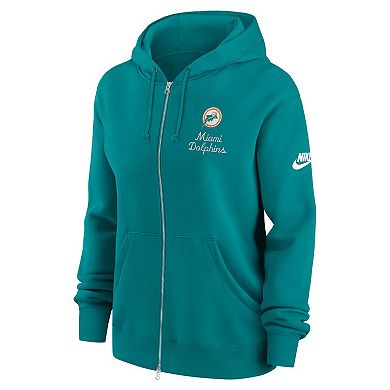 Women's Nike Aqua Miami Dolphins Phoenix Rewind Full-Zip Hoodie