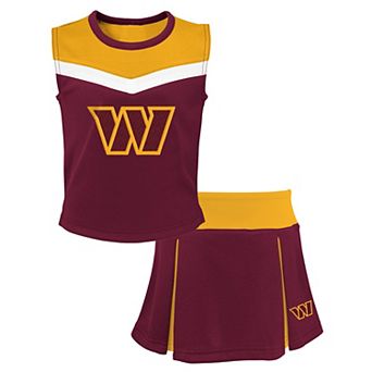 Girls Youth Burgundy Washington Commanders Spirit Two-Piece Cheerleader Set