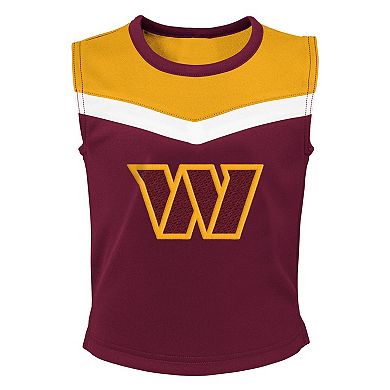 Girls Youth Burgundy Washington Commanders Spirit Two-Piece Cheerleader Set