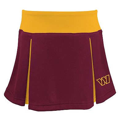 Girls Youth Burgundy Washington Commanders Spirit Two-Piece Cheerleader Set