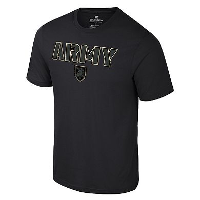 Men's Colosseum Black Army Black Knights Color Pop Active Blend T-Shirt