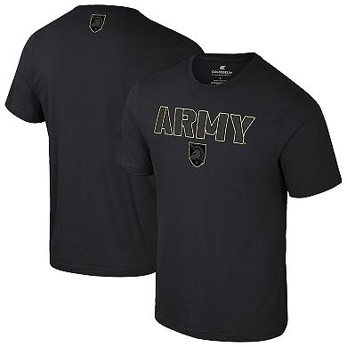 Men's Colosseum Black Army Black Knights Color Pop Active Blend T-Shirt
