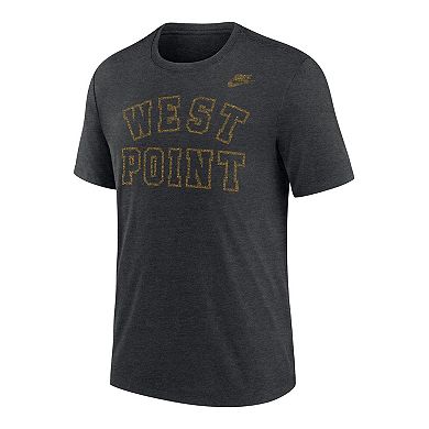 Men's Nike Heather Charcoal Army Black Knights West Point Classic Collection Tri-Blend T-Shirt