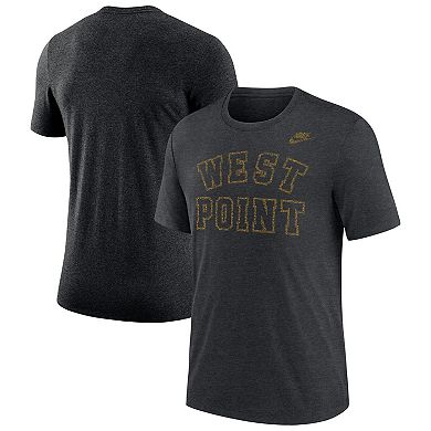 Men's Nike Heather Charcoal Army Black Knights West Point Classic Collection Tri-Blend T-Shirt