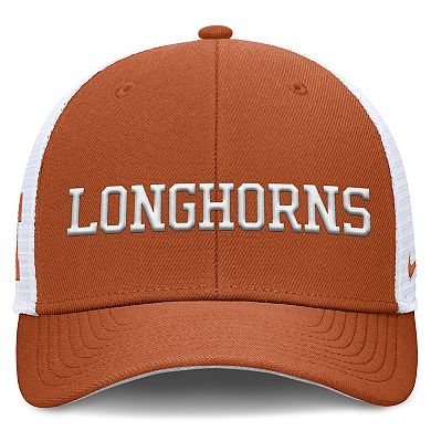 Men's Nike Texas Orange Texas Longhorns 2025 Dugout Coaches Rise Performance Trucker Adjustable Hat