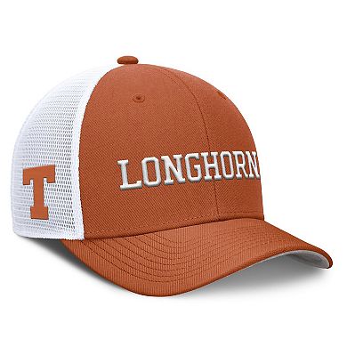 Men's Nike Texas Orange Texas Longhorns 2025 Dugout Coaches Rise Performance Trucker Adjustable Hat