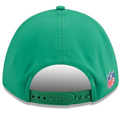 Men's New Era Kelly Green Philadelphia Eagles 2025 Sideline Throwback M-Crown 9FORTY Adjustable Hat