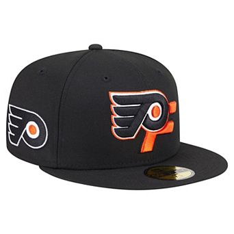 Men's New Era Black Philadelphia Flyers Deceptor 59FIFTY Fitted Hat