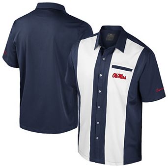 Men's Colosseum Navy Ole Miss Rebels Strike Bowling Button-Up Shirt