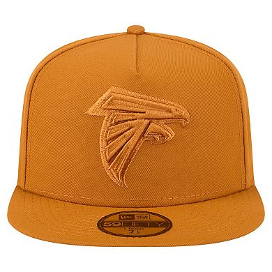 Men's New Era Brown Atlanta Falcons Color Pack A-Frame 59FIFTY Fitted Hat