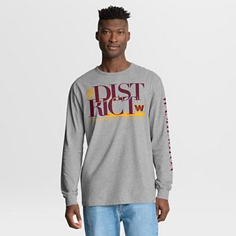 Men's Fanatics Heather Gray Washington Commanders Hometown Sweep Legacy Long Sleeve T-Shirt