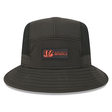 Men's New Era Black Cincinnati Bengals 2025 Sideline Bucket Hat