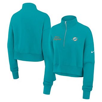 Women's Nike Aqua Miami Dolphins Primetime Phoenix Half-Zip Sweatshirt