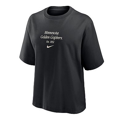 Women's Nike Black Minnesota Golden Gophers Boxy T-Shirt