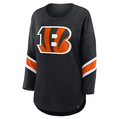 Women's Fanatics Black Cincinnati Bengals Redzone 3/4-Sleeve T-Shirt