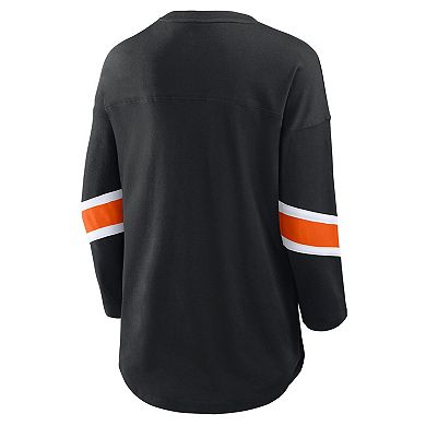Women's Fanatics Black Cincinnati Bengals Redzone 3/4-Sleeve T-Shirt