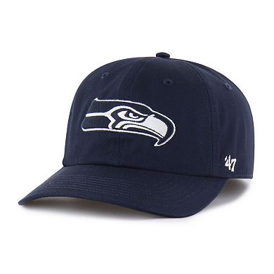 Men's '47 College Navy Seattle Seahawks Foundational Franchise Fitted Hat