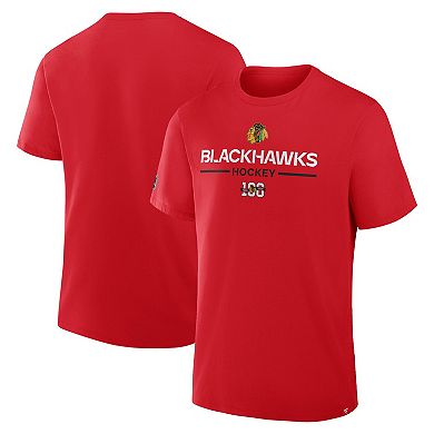 Men's Fanatics Red Chicago Blackhawks Centennial Celebration T-Shirt