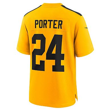 Men's Nike Joey Porter Jr. Gold Pittsburgh Steelers Alternate 1933 Throwback Game Jersey