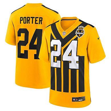 Men's Nike Joey Porter Jr. Gold Pittsburgh Steelers Alternate 1933 Throwback Game Jersey