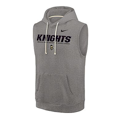 Men's Nike Heather Gray UCF Knights 2025 Sideline Standard Issue Sleeveless Hoodie