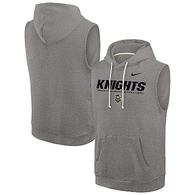 Men's Nike Heather Gray UCF Knights 2025 Sideline Standard Issue Sleeveless Hoodie